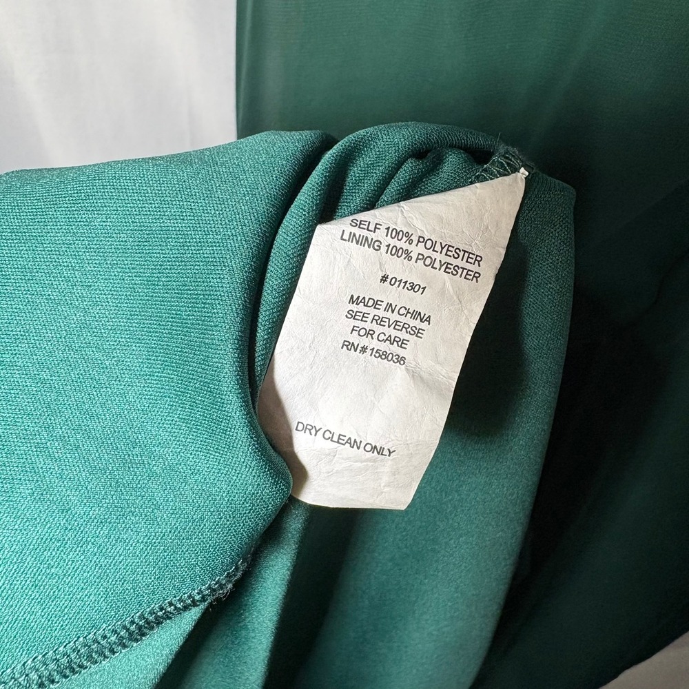 Birdy Grey Emerald Green Pleated V-Neck Maxi Dress with Pockets XXL - Picture 6 of 13